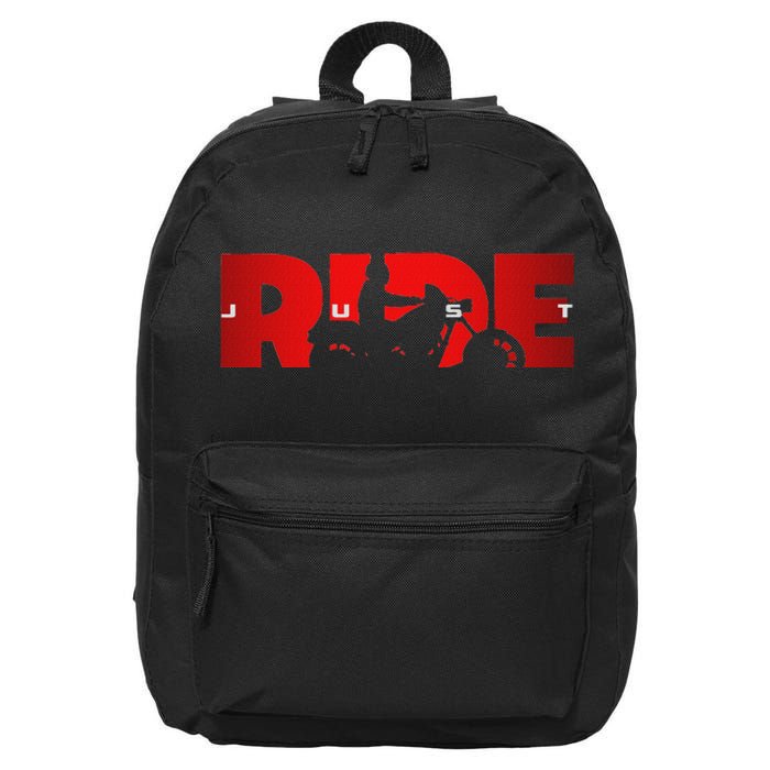 Just Ride Motorcycle Apparel Biker Motorcycle 16 in Basic Backpack