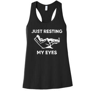 Just Resting My Eyes Women's Racerback Tank