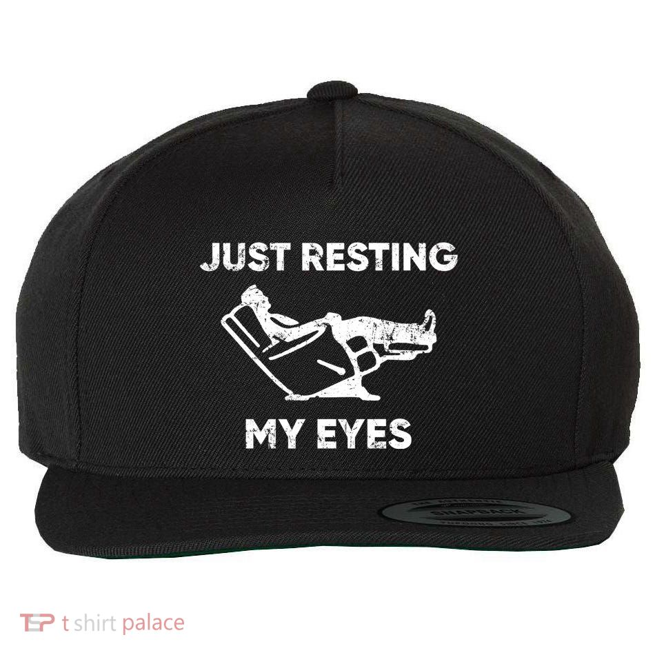 Just Resting My Eyes Wool Snapback Cap