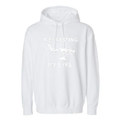 Just Resting My Eyes Garment-Dyed Fleece Hoodie