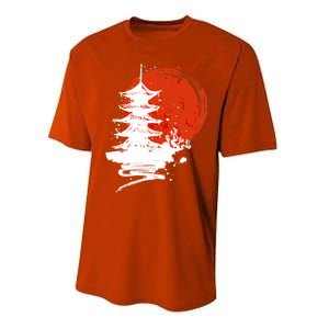 Japanese Red Moon Performance Sprint T-Shirt