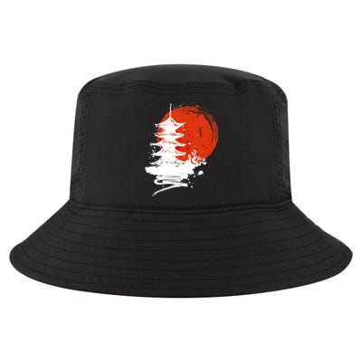 Japanese Red Moon Cool Comfort Performance Bucket Hat