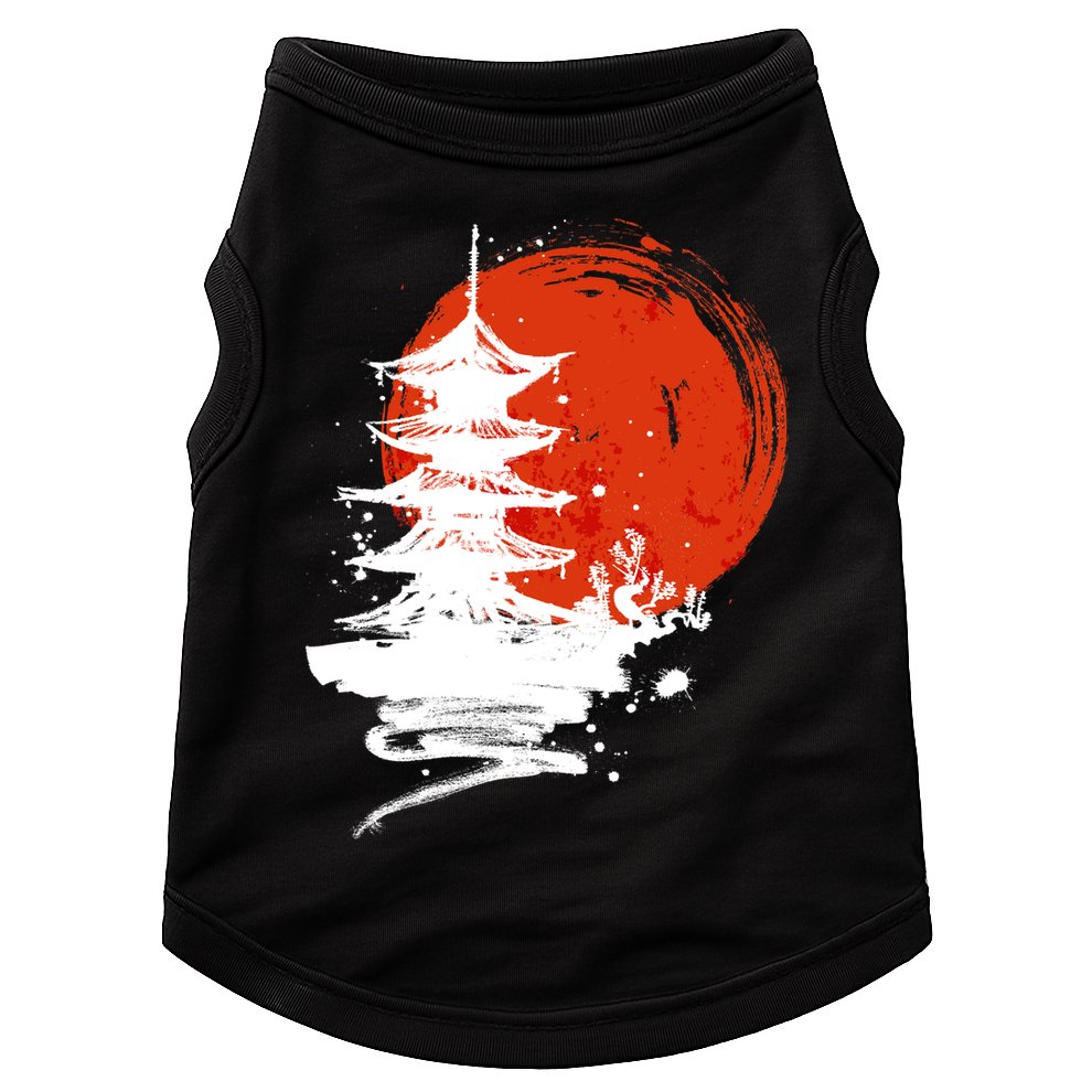 Japanese Red Moon Doggie Tank