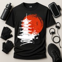 Japanese Red Moon Cooling Performance Crew T-Shirt