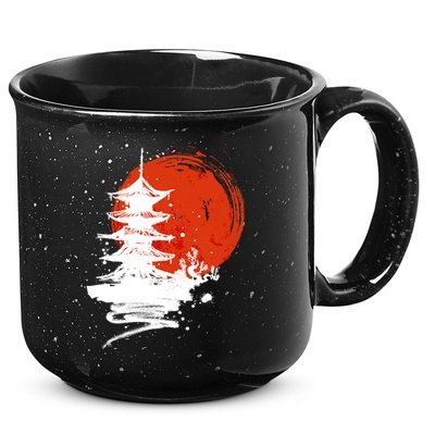 Japanese Red Moon 15oz Campfire Ceramic Mug