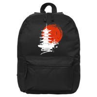 Japanese Red Moon 16 in Basic Backpack
