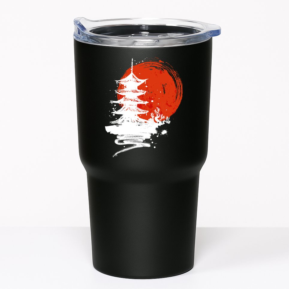 Japanese Red Moon Tumbler