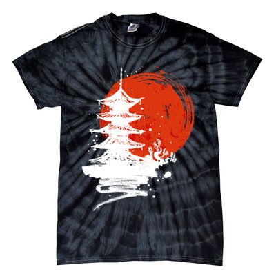 Japanese Red Moon Tie-Dye T-Shirt