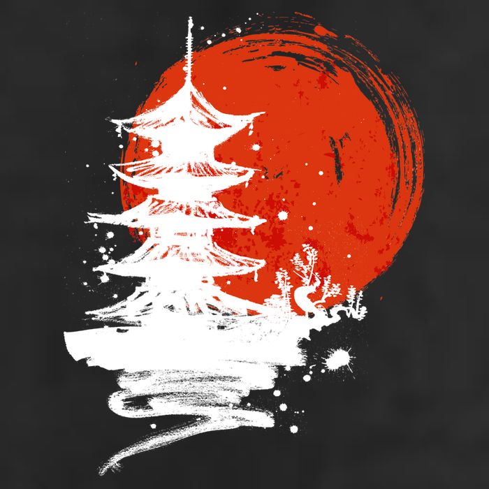 Japanese Red Moon Hat