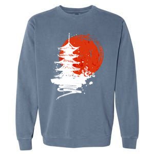 Japanese Red Moon Garment-Dyed Sweatshirt