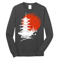 Japanese Red Moon Long Sleeve Shirt