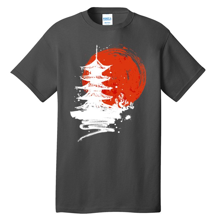 Japanese Red Moon Tall T-Shirt