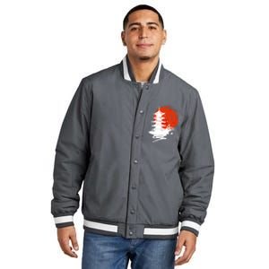 Japanese Red Moon Insulated Varsity Jacket