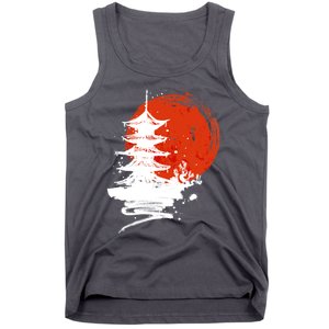 Japanese Red Moon Tank Top