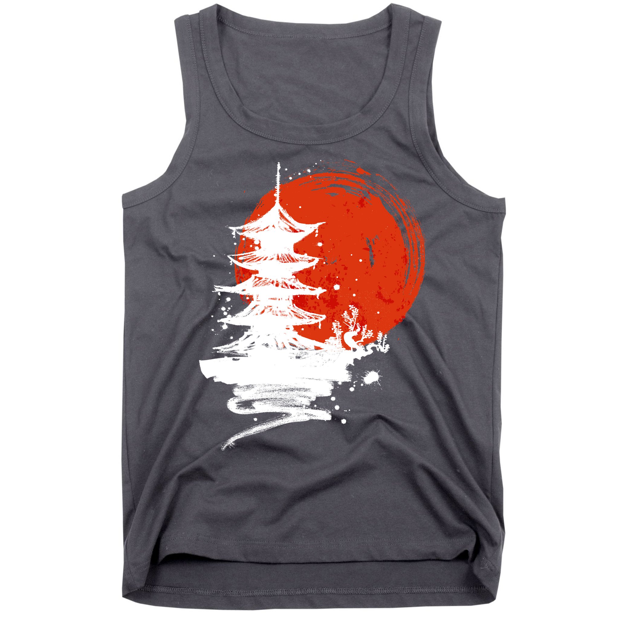 Japanese Red Moon Tank Top