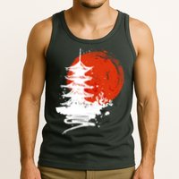 Japanese Red Moon Tank Top
