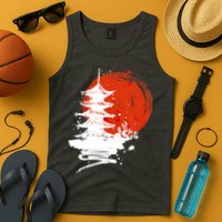 Japanese Red Moon Tank Top
