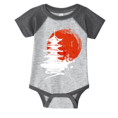 Japanese Red Moon Infant Baby Jersey Bodysuit