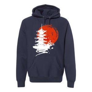 Japanese Red Moon Premium Hoodie