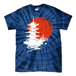 Japanese Red Moon Tie-Dye T-Shirt