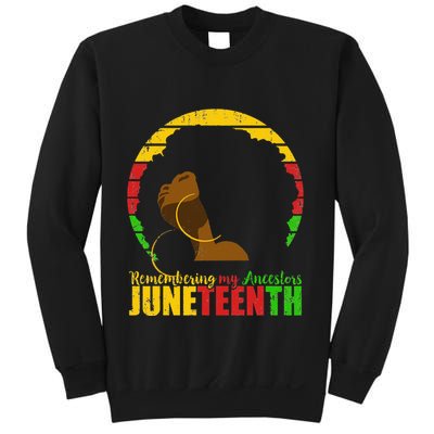 Juneteenth Remembering My Ancestors Black Freedom Sweatshirt