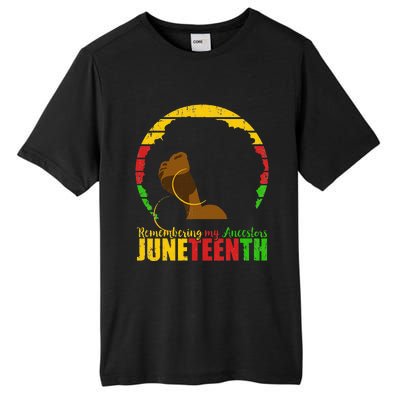 Juneteenth Remembering My Ancestors Black Freedom Tall Fusion ChromaSoft Performance T-Shirt