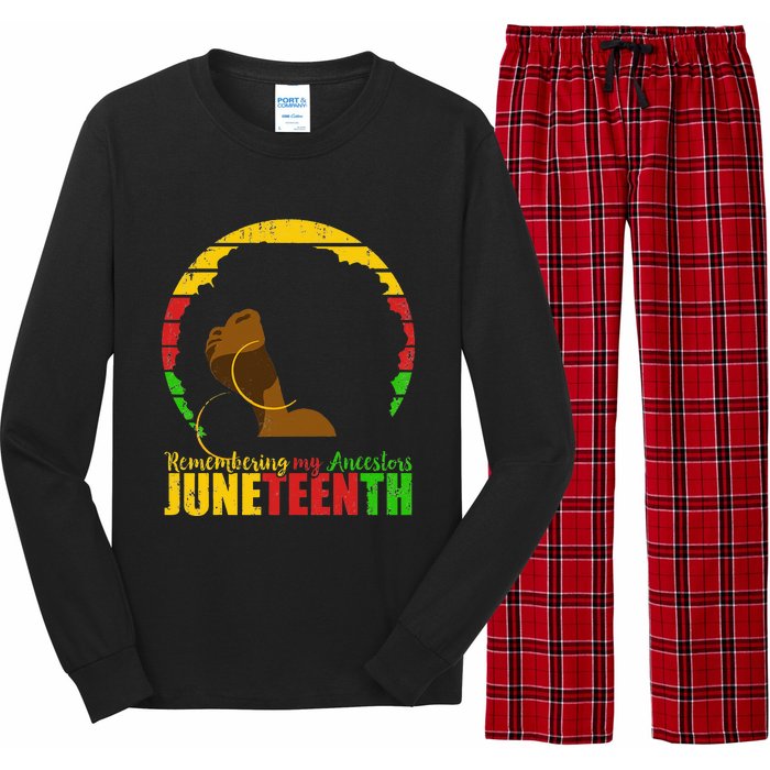 Juneteenth Remembering My Ancestors Black Freedom Long Sleeve Pajama Set