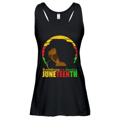 Juneteenth Remembering My Ancestors Black Freedom Ladies Essential Flowy Tank