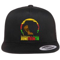 Juneteenth Remembering My Ancestors Black Freedom Flat Bill Trucker Hat