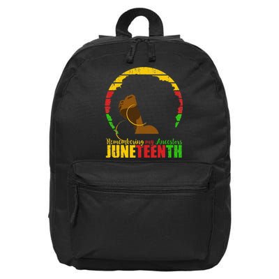 Juneteenth Remembering My Ancestors Black Freedom 16 in Basic Backpack