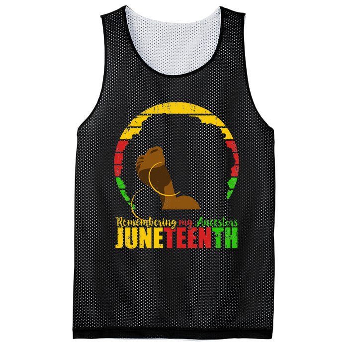 Juneteenth Remembering My Ancestors Black Freedom Mesh Reversible Basketball Jersey Tank