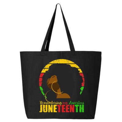 Juneteenth Remembering My Ancestors Black Freedom 25L Jumbo Tote