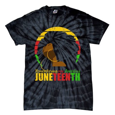 Juneteenth Remembering My Ancestors Black Freedom Tie-Dye T-Shirt