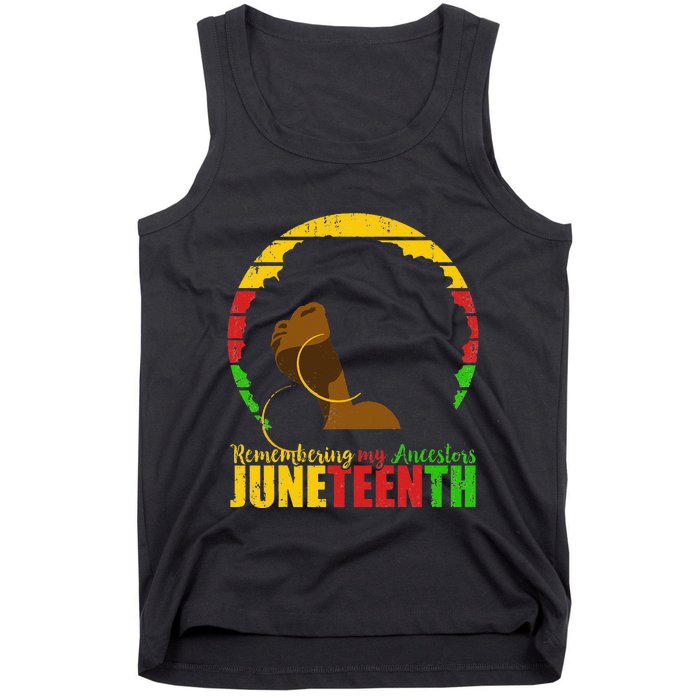 Juneteenth Remembering My Ancestors Black Freedom Tank Top