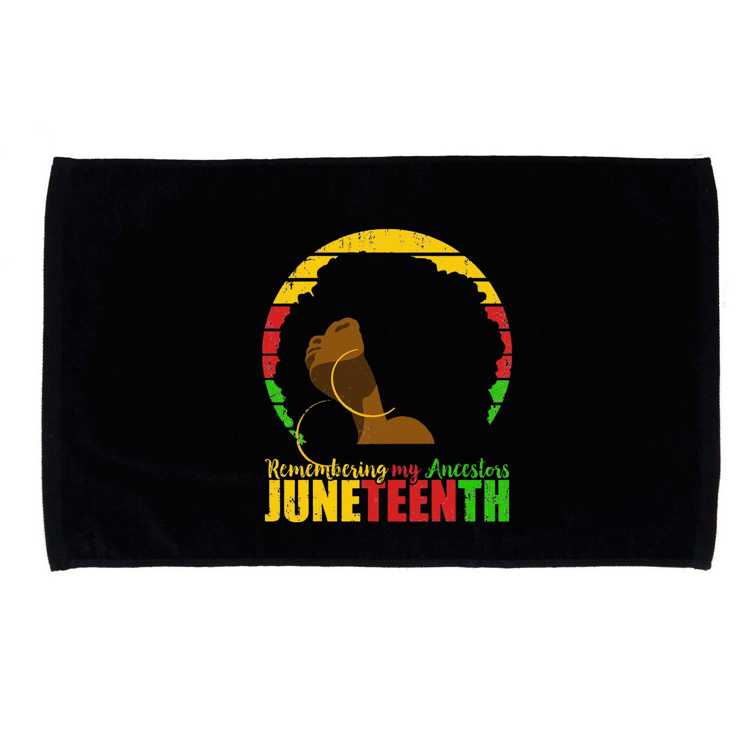 Juneteenth Remembering My Ancestors Black Freedom Microfiber Hand Towel
