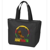 Juneteenth Remembering My Ancestors Black Freedom Zip Tote Bag