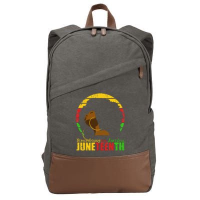 Juneteenth Remembering My Ancestors Black Freedom Cotton Canvas Backpack