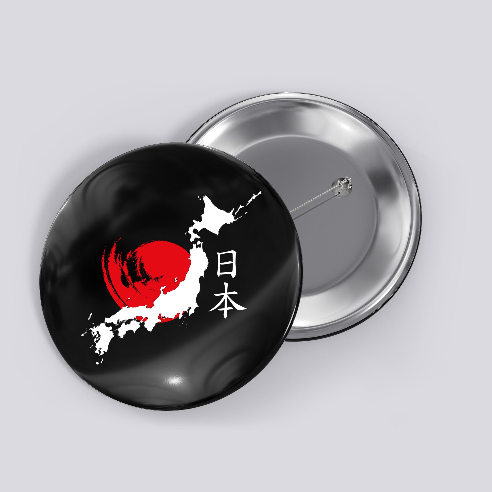 Japan Red Moon Button