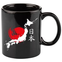 Japan Red Moon 11oz C Handle Ceramic Mug