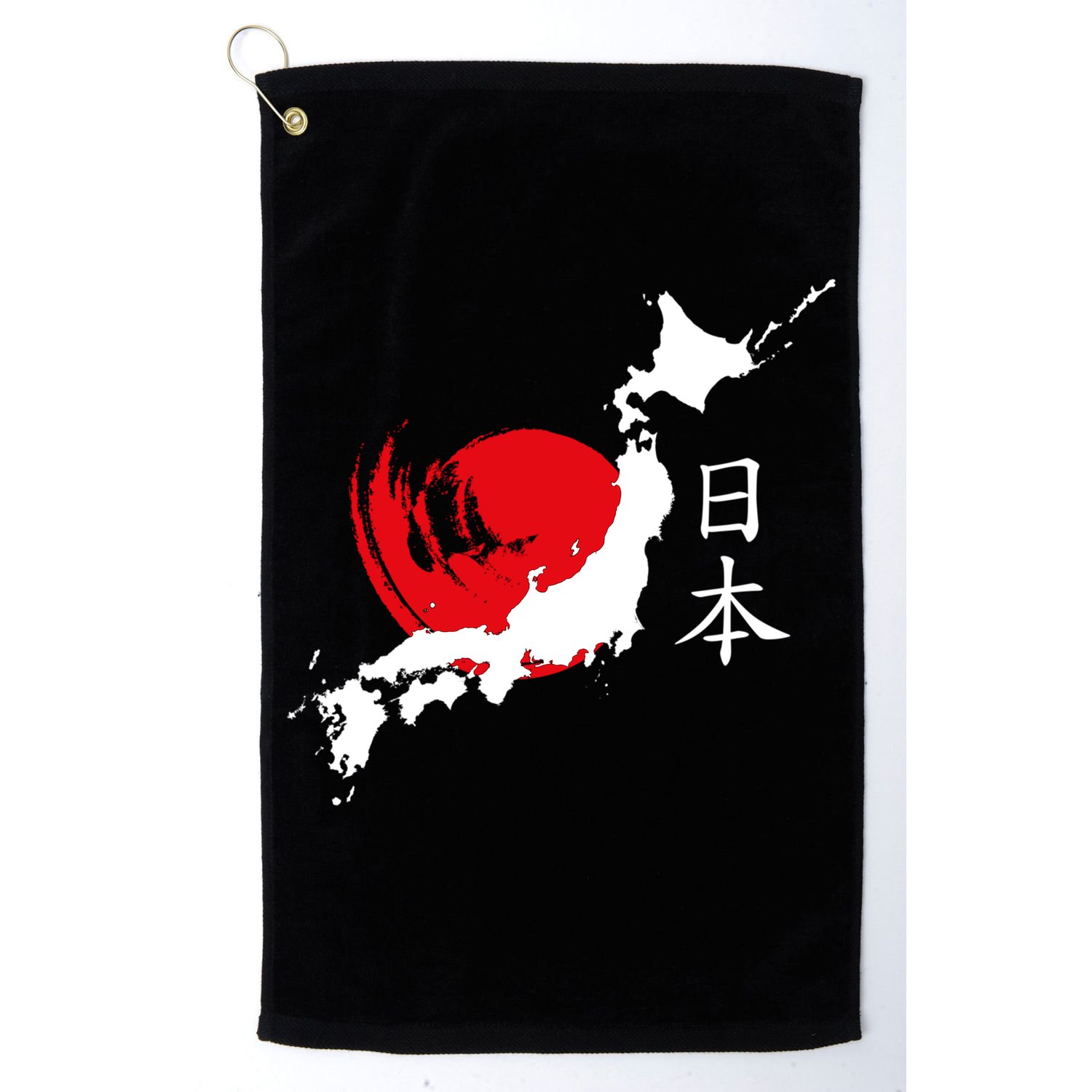 Japan Red Moon Golf Towel