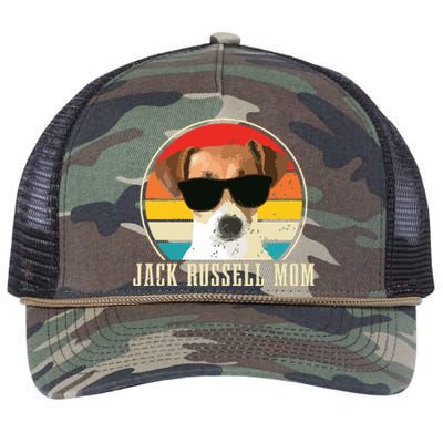 Jack Russell Mom Funny Dog Vintage Jack Russell Terrier Retro Rope Trucker Hat Cap