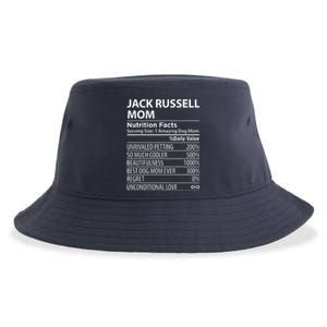 Jack Russell Mom Nutrition Facts Funny Jack Russell Sustainable Bucket Hat