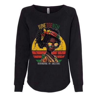 Juneteenth Remembering My Ancestors Locd Hair Womens California Wash Sweatshirt