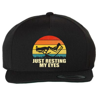 Just Resting My Eyes Man Reclining In Recliner Wool Snapback Cap