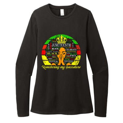 Juneteenth Remembering My Ancestors Black Freedom Wo Womens CVC Long Sleeve Shirt