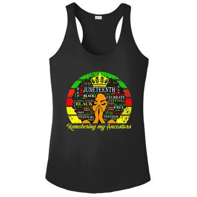 Juneteenth Remembering My Ancestors Black Freedom Wo Ladies PosiCharge Competitor Racerback Tank