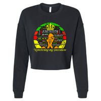 Juneteenth Remembering My Ancestors Black Freedom Wo Cropped Pullover Crew