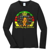 Juneteenth Remembering My Ancestors Black Freedom Wo Ladies Long Sleeve Shirt