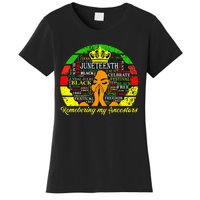 Juneteenth Remembering My Ancestors Black Freedom Wo Women's T-Shirt