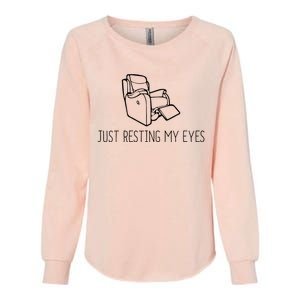 Just Resting My Eyes Funny Dad Womens California Wash Sweatshirt